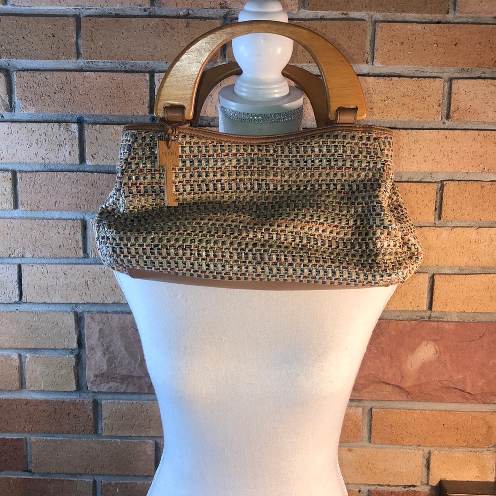 Vintage Fossil Key hand bag.